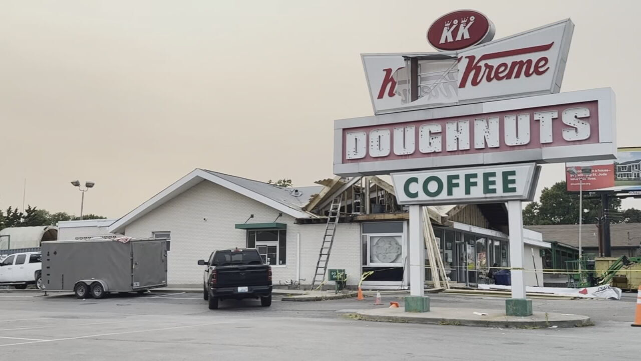 Krispy Kreme on Bardstown Road rebuilding after May fire